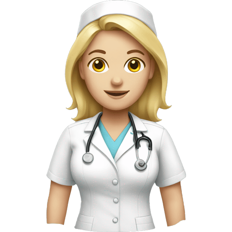 Blonde nurse emoji