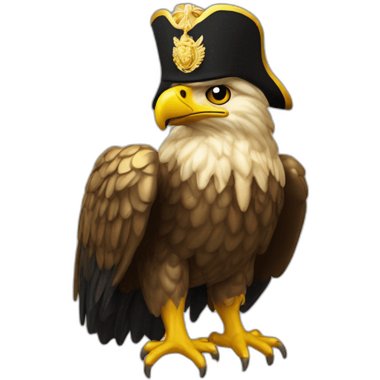 golden imperial eagle with napoleon tricorne hat emoji