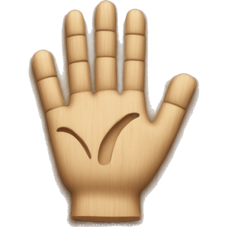 wood hand emoji