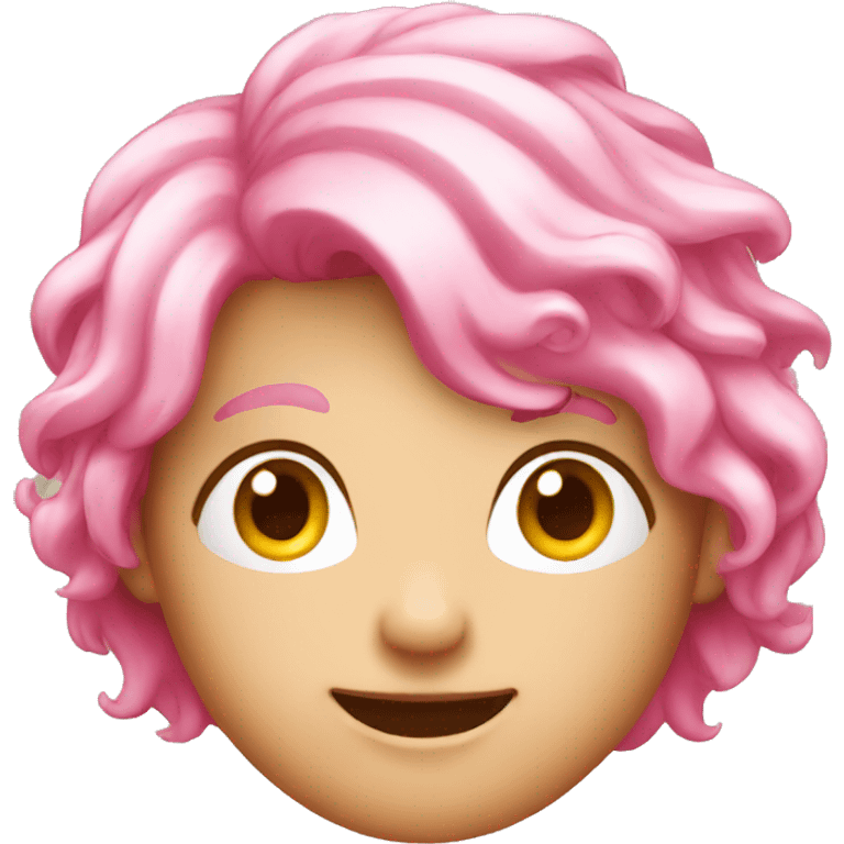 pink haired character emoji