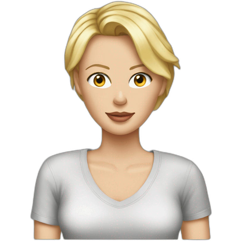 charlize theron wearing t-shirt emoji