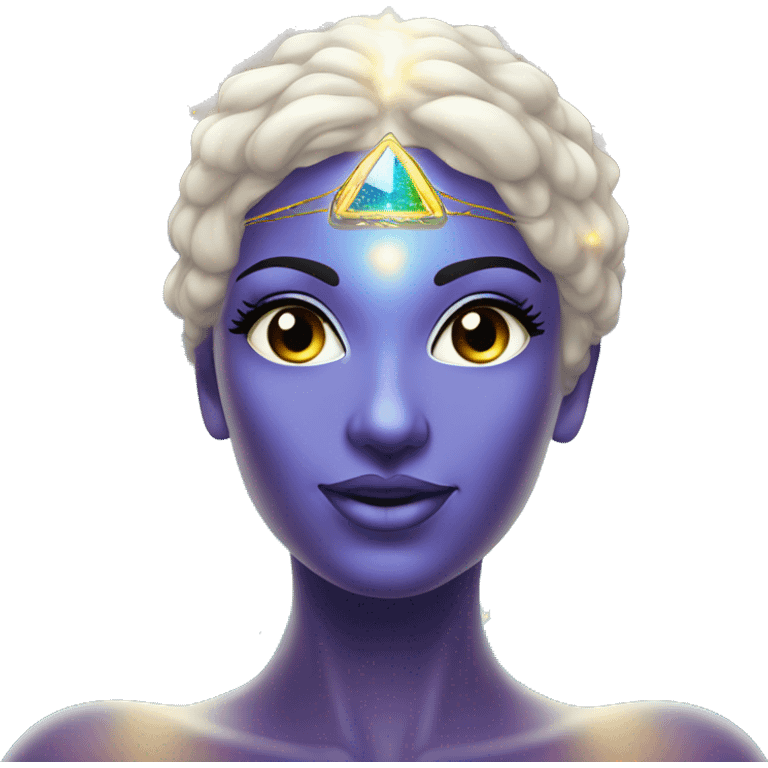 Pleiadian radiant glowing diva woman female third eye emoji