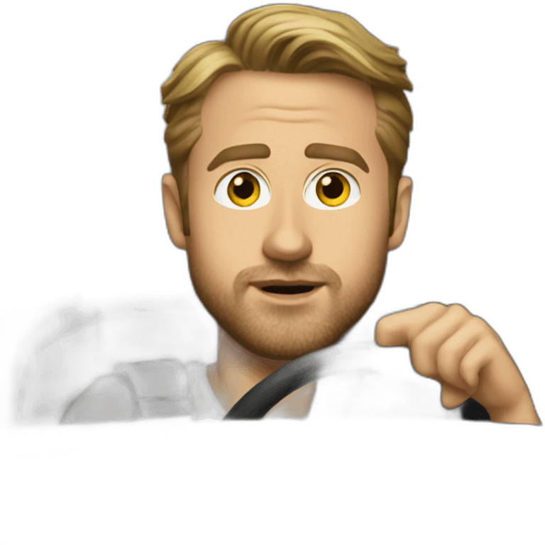 Ryan Gosling driving emoji