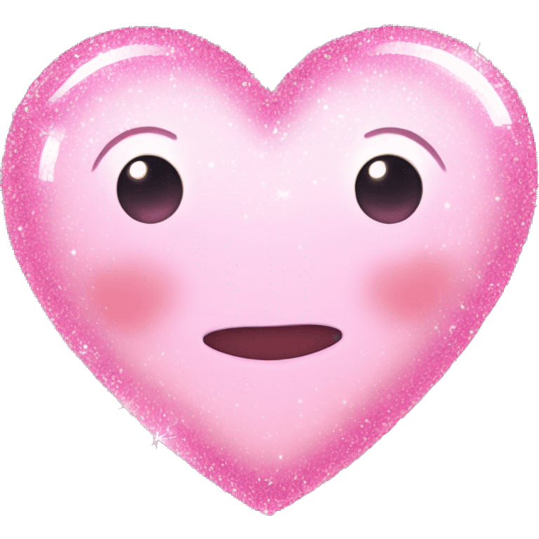 light pink heart with lots of sparkles emoji