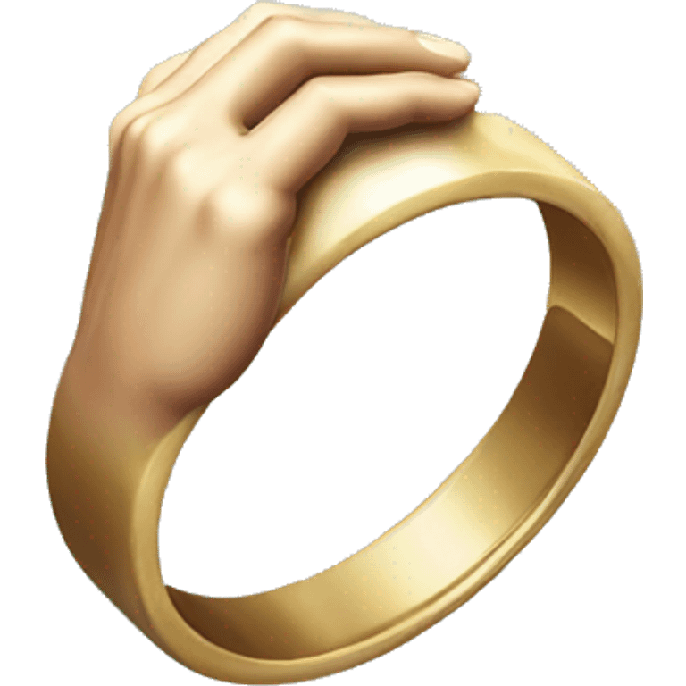 ring whit hand emoji