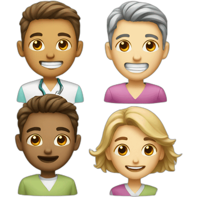 four types of dentists emoji