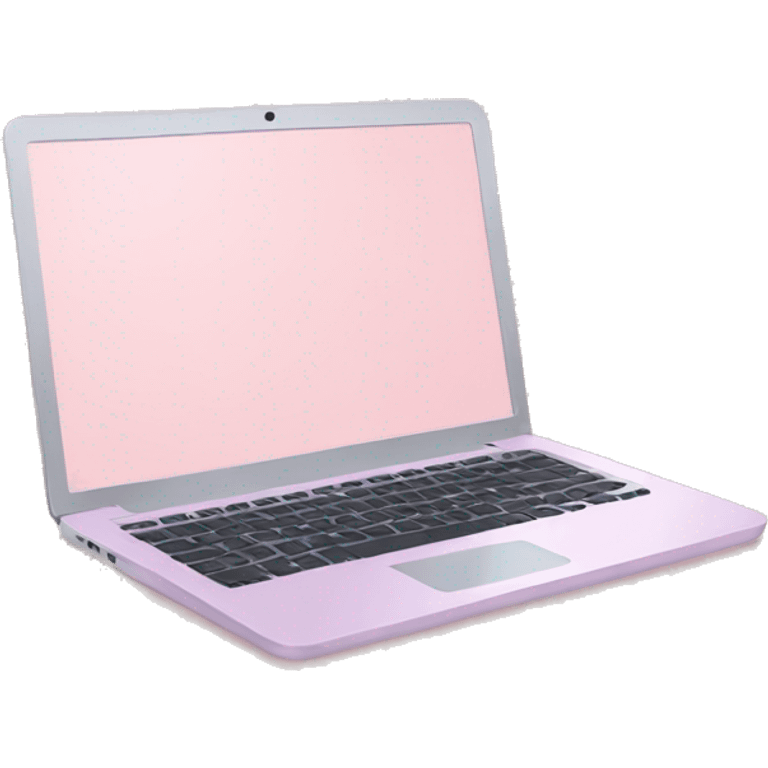 Pastel pink laptop emoji