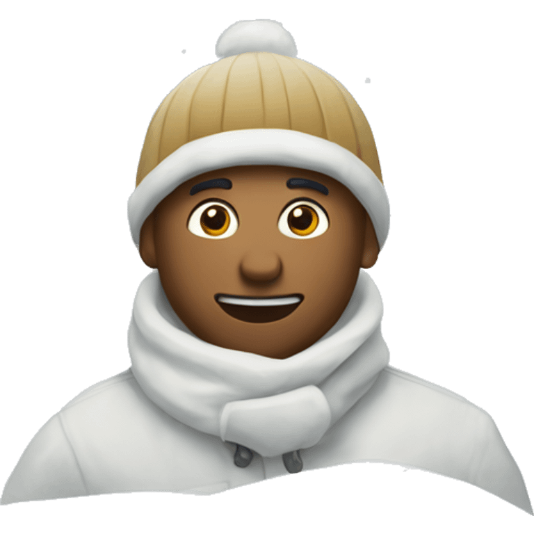 monoskier on snow emoji