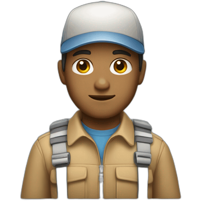 light-skinned courier emoji