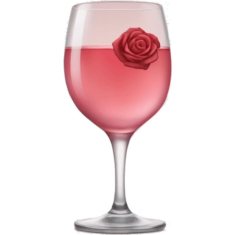 Glass of rose emoji