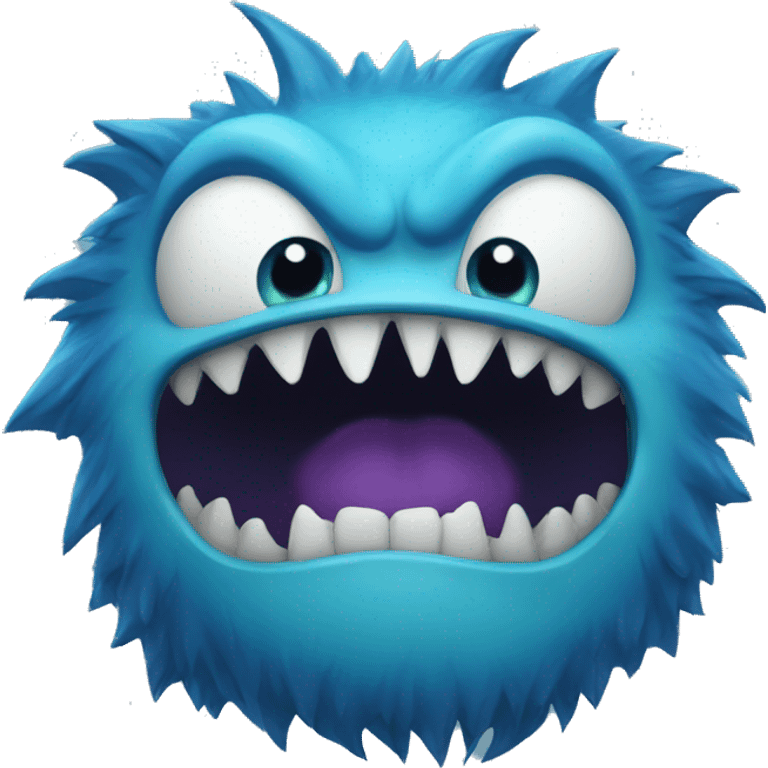 blue monster big teeth emoji