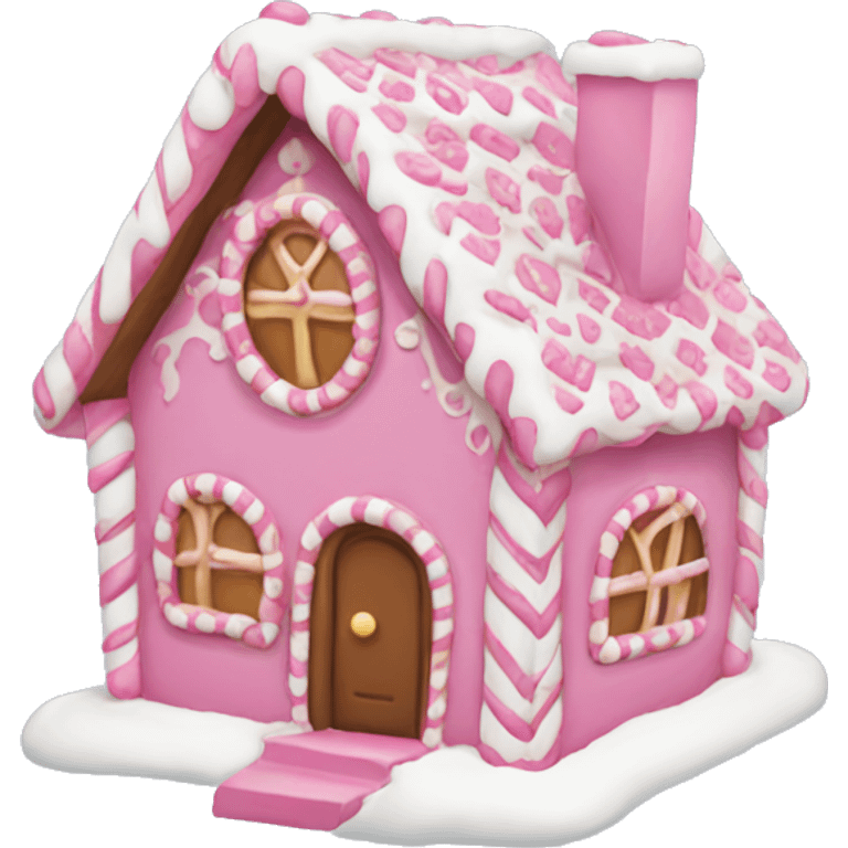 pink gingerbread house  emoji