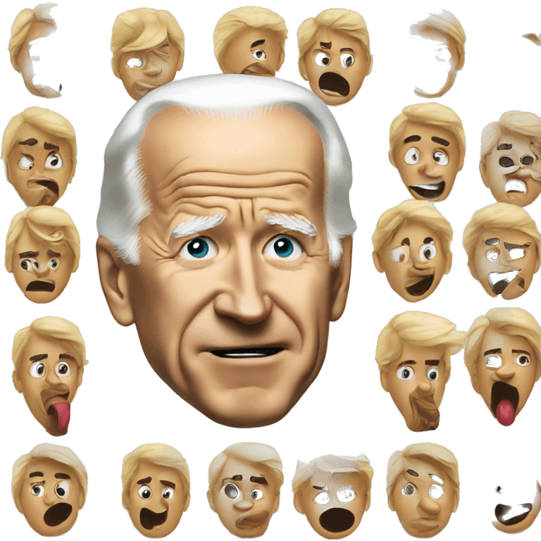 Biden biting his lips emoji