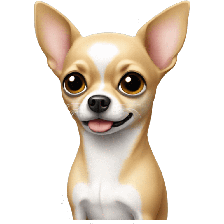 Chihuahua blanco con crías emoji