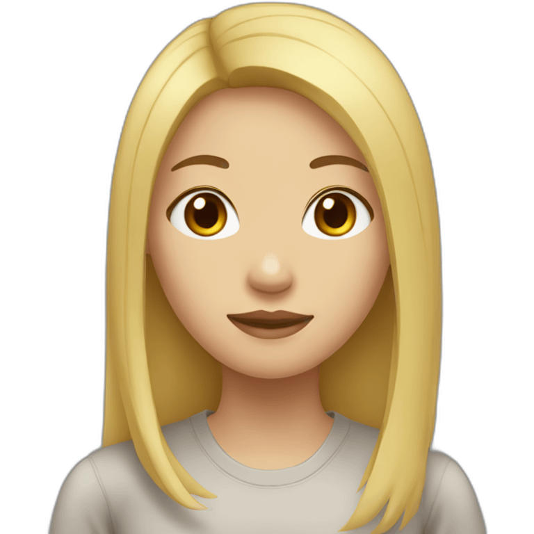 Tall Asian girl, with medium straight blonde hair emoji