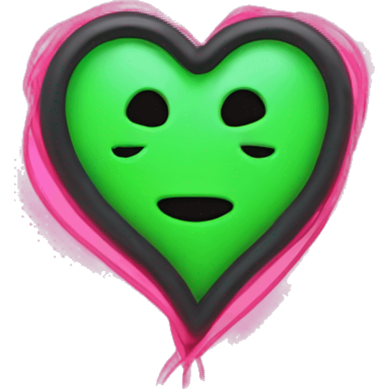 Neon heart  emoji