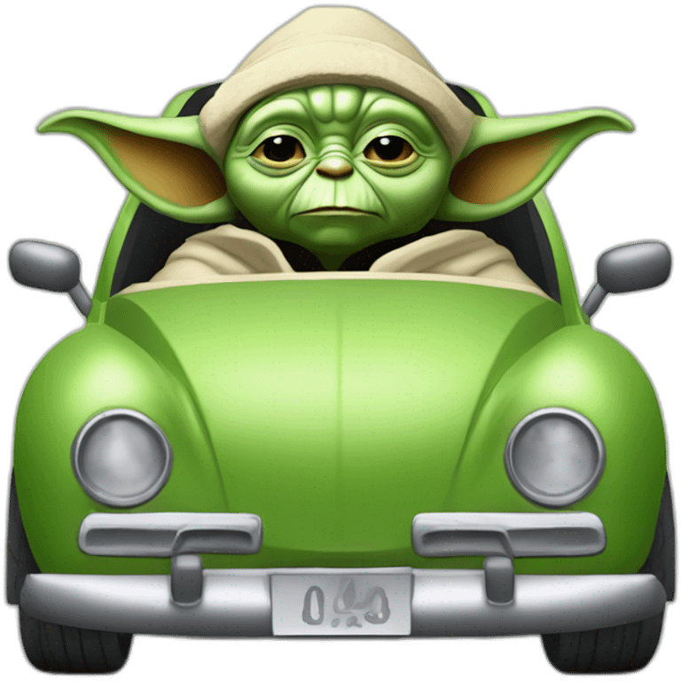 Maître yoda dans une voiture emoji