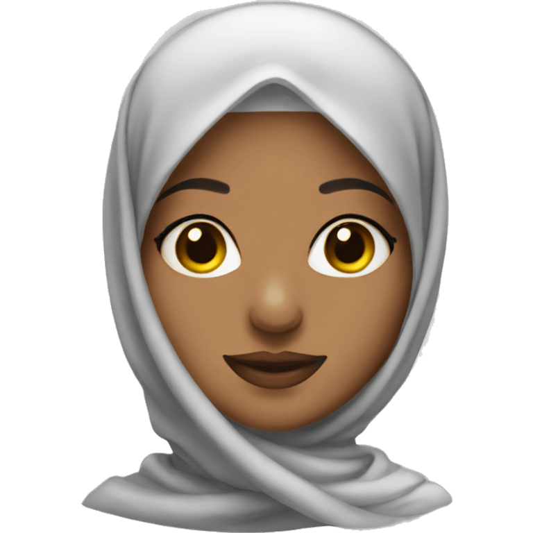 hijabi with nose piercing  emoji