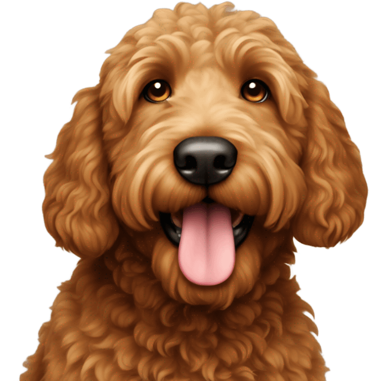 brown golden doodle with brown nose emoji