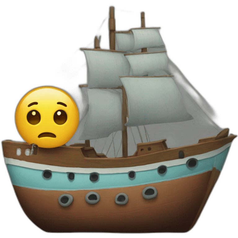 a sad cute ship emoji