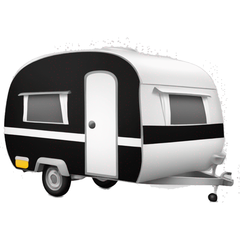 black and white caravan for logo emoji