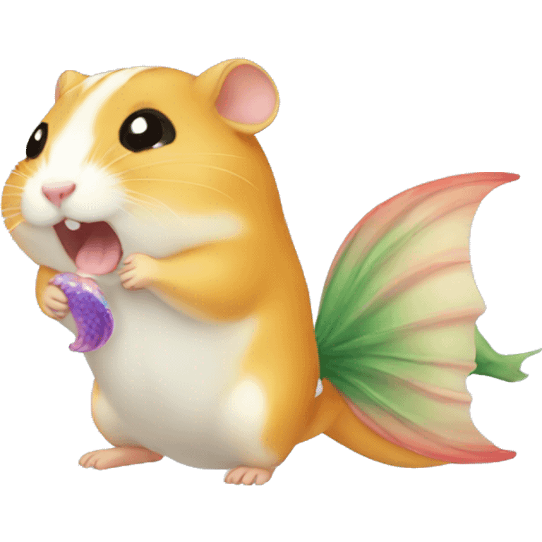 hamster crying with mermaid tail emoji