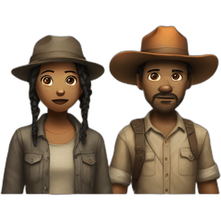 Clementine and Lee Walking dead emoji