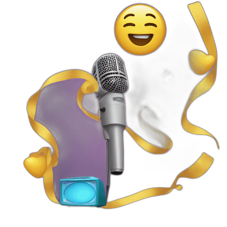 karaoke and dance emoji