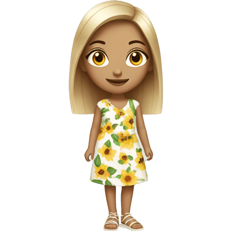 fashionable girls in summer dress no glasses emoji