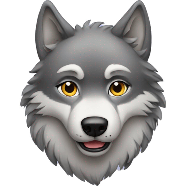 wolf cute emoji