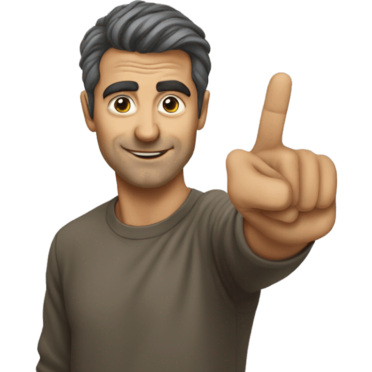 man pointing to is own head emoji