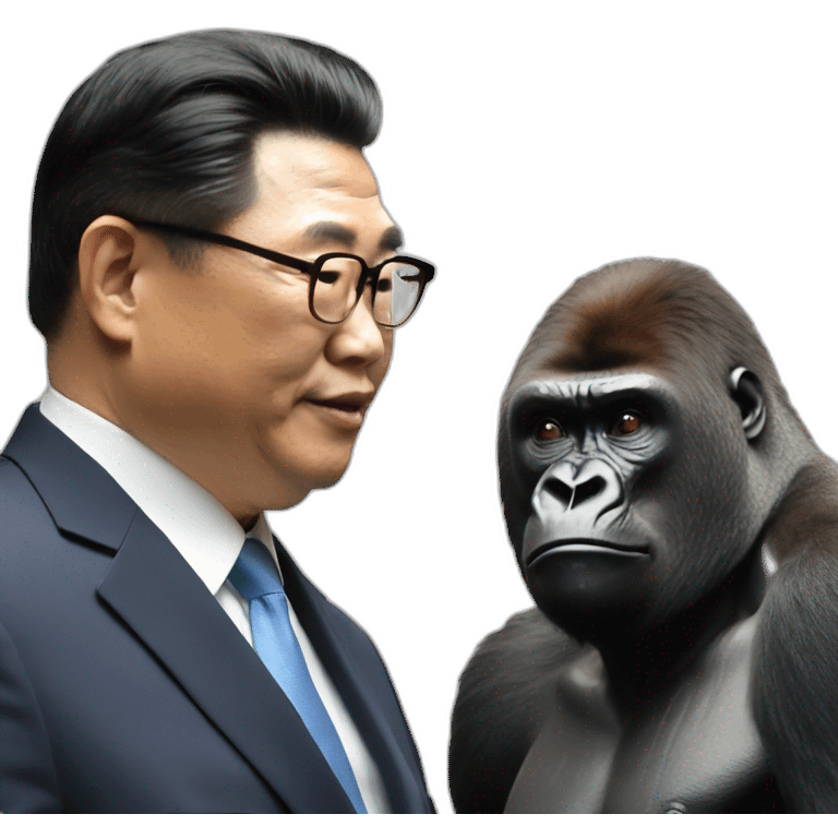 Gorilla meeting Kim yong un emoji