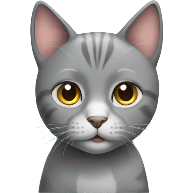 Cute gray cat emoji