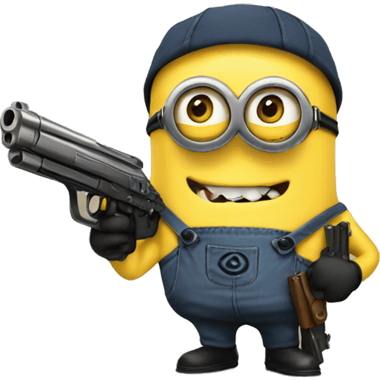 minion with a gun emoji