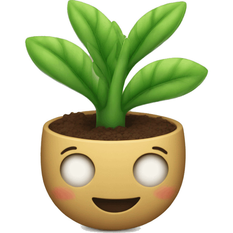 Happy plant emoji