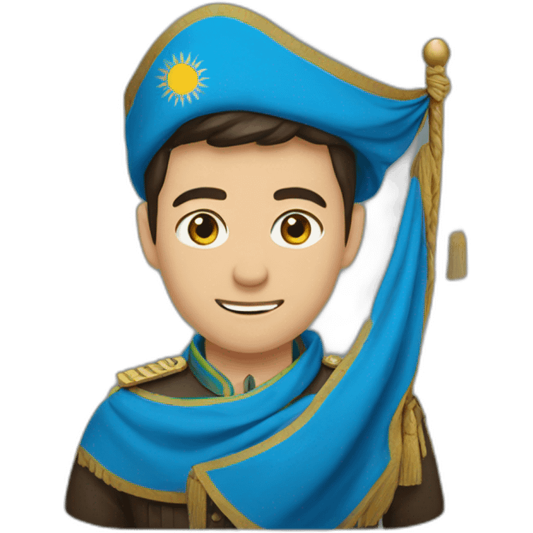 A man with uzbekistan flag🇺🇿 emoji