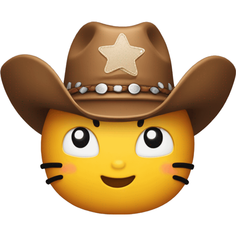 hello kitty with a cowboy hat emoji