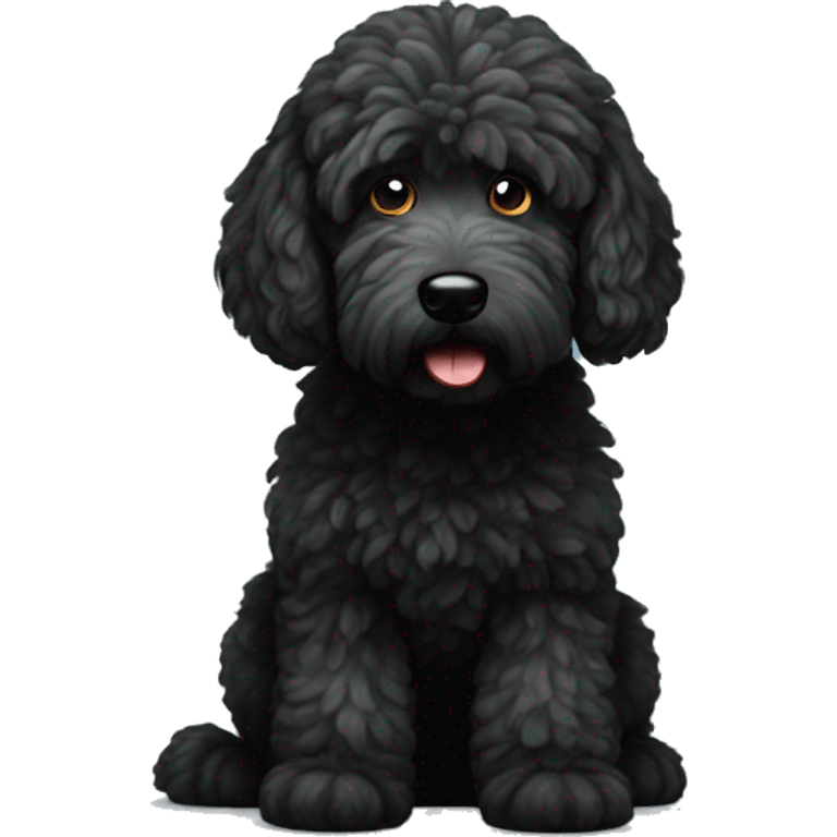 Black golden doodle  emoji