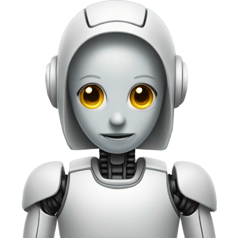 half human half robot line on center divider emoji emoji