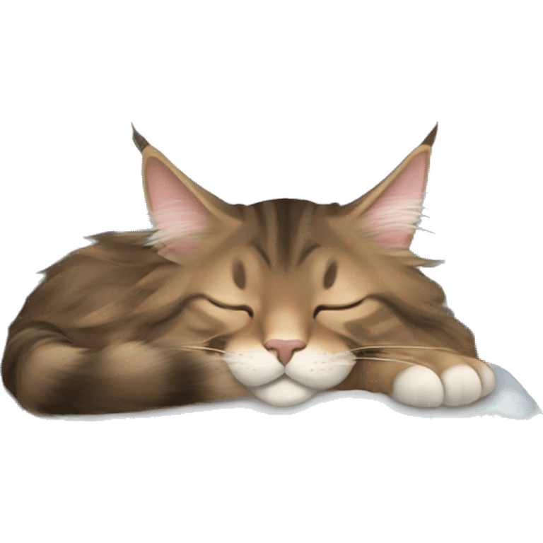 maine coon sleeping emoji