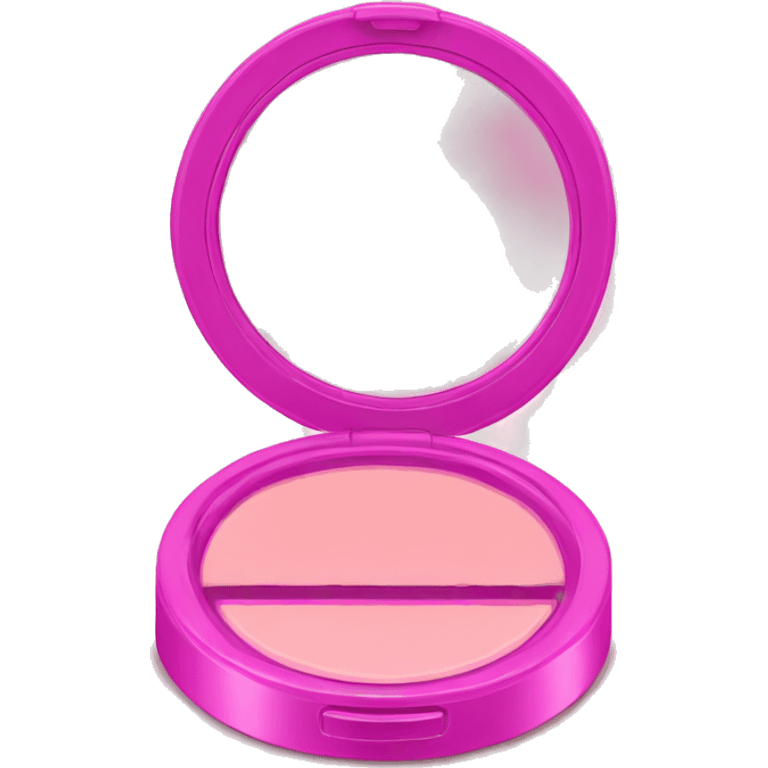 Pink compact open with mirror reflection  emoji