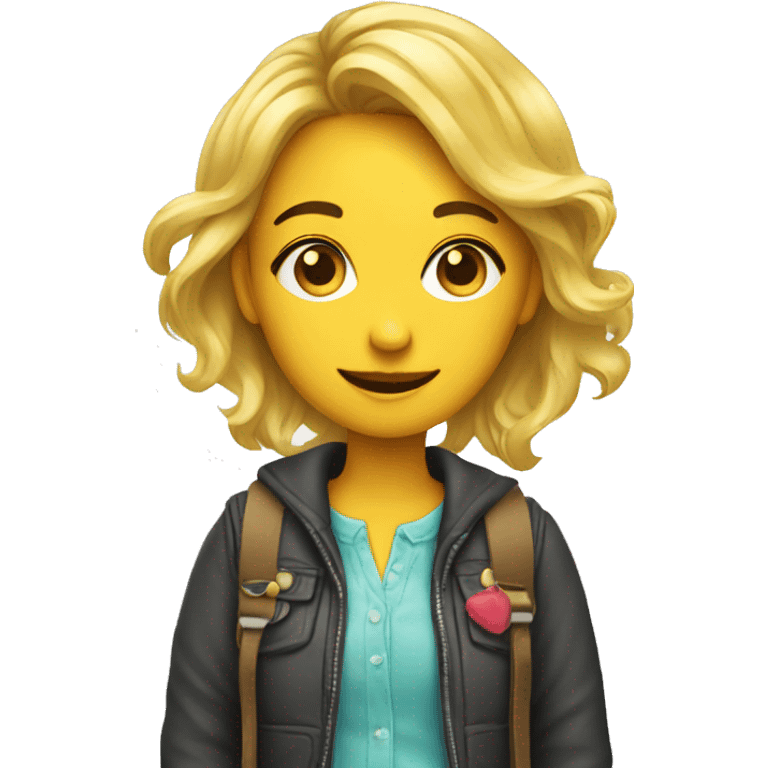 bright creative girl digital designer emoji