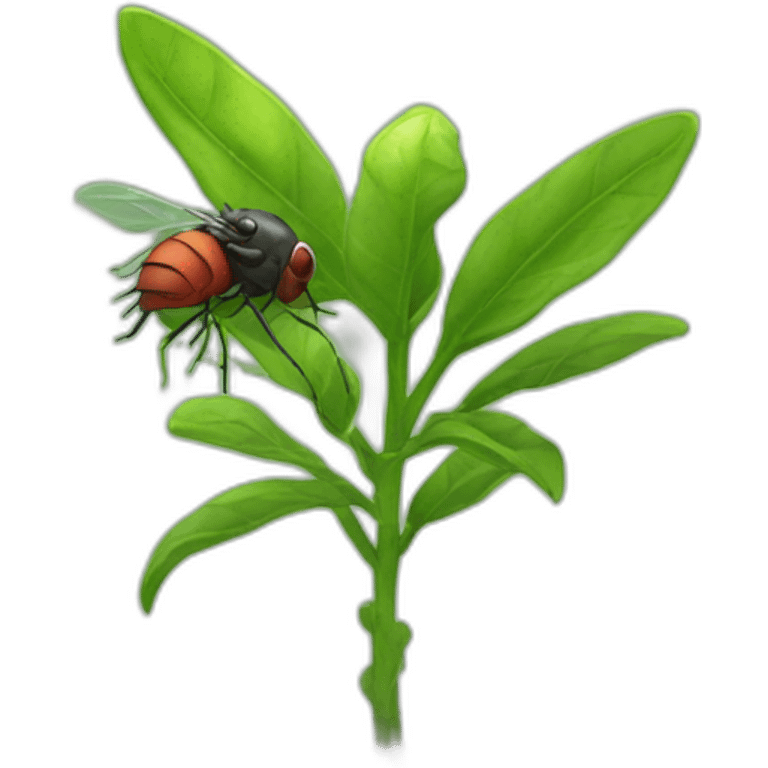 Fly-eating-plant emoji