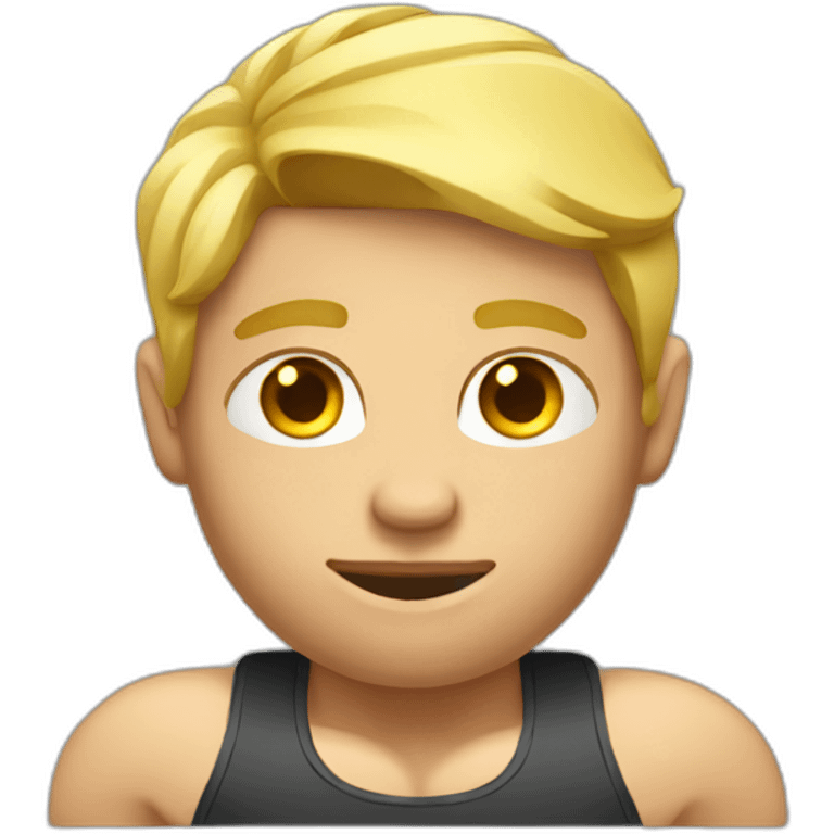 Blond Resigned body builder emoji