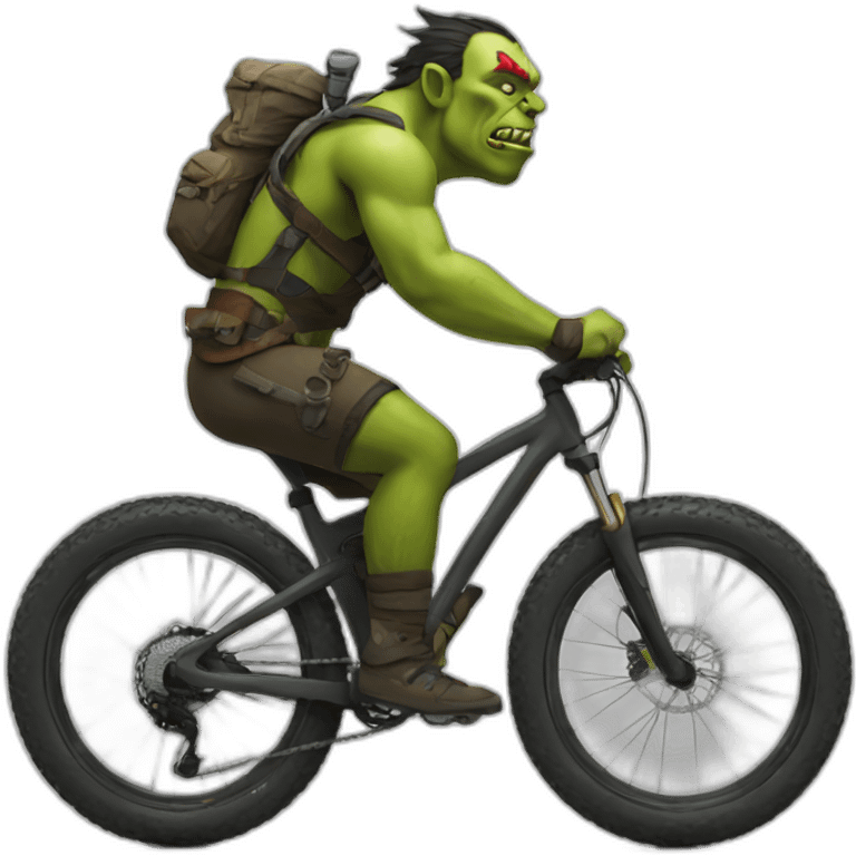 Orc in a mtb emoji