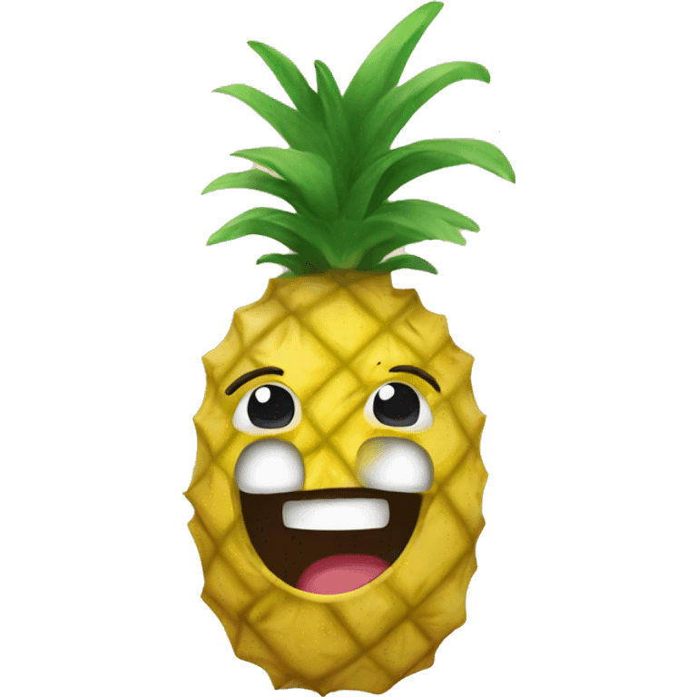 Flipped pineapple emoji