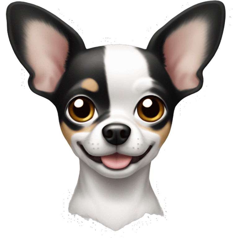 black and white dog chihuahua  emoji