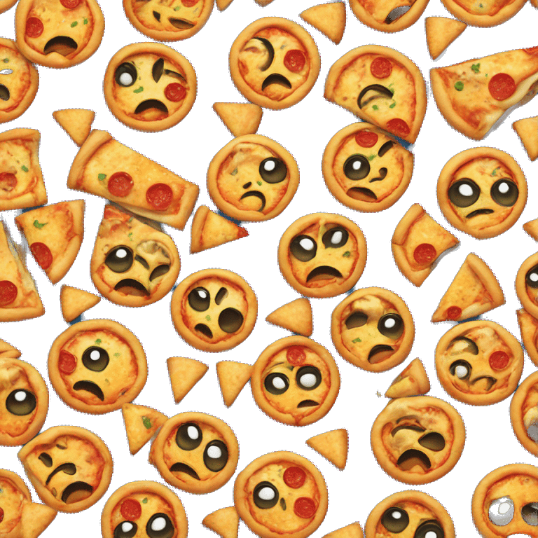 Sad face pizza emoji