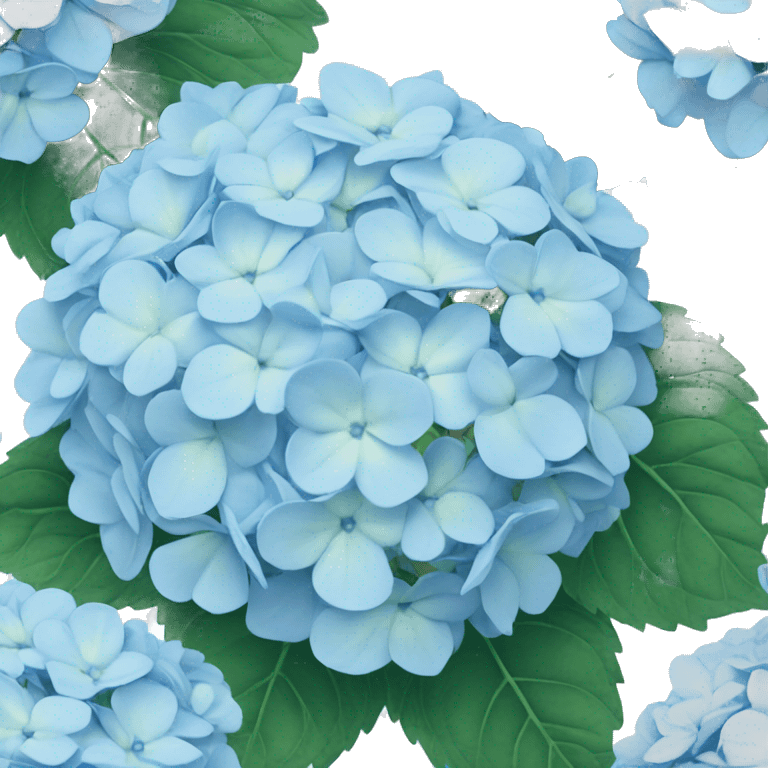 Light blue hydrangea  emoji