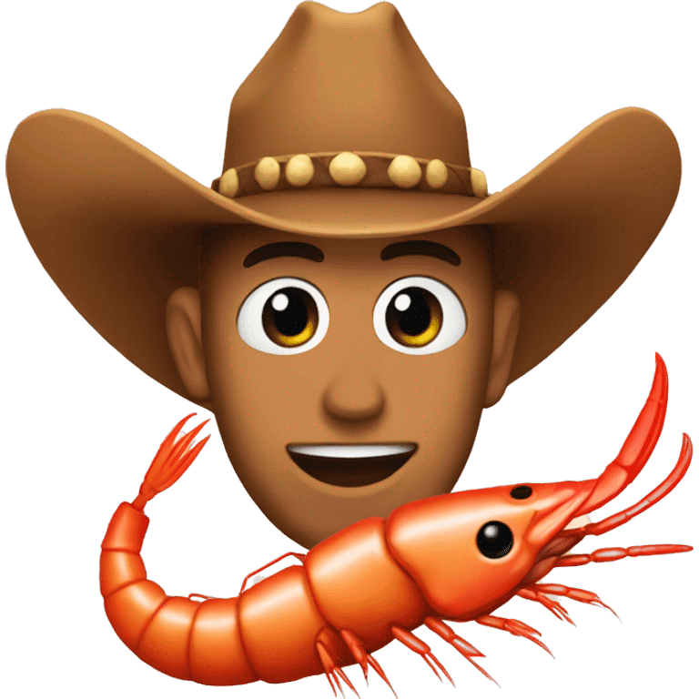 Cowboy shrimp emoji